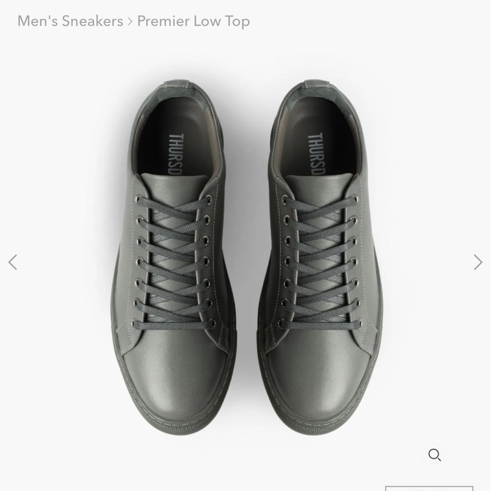Men’s Thursday Boot Premier Low Top. Grey, size 10.5